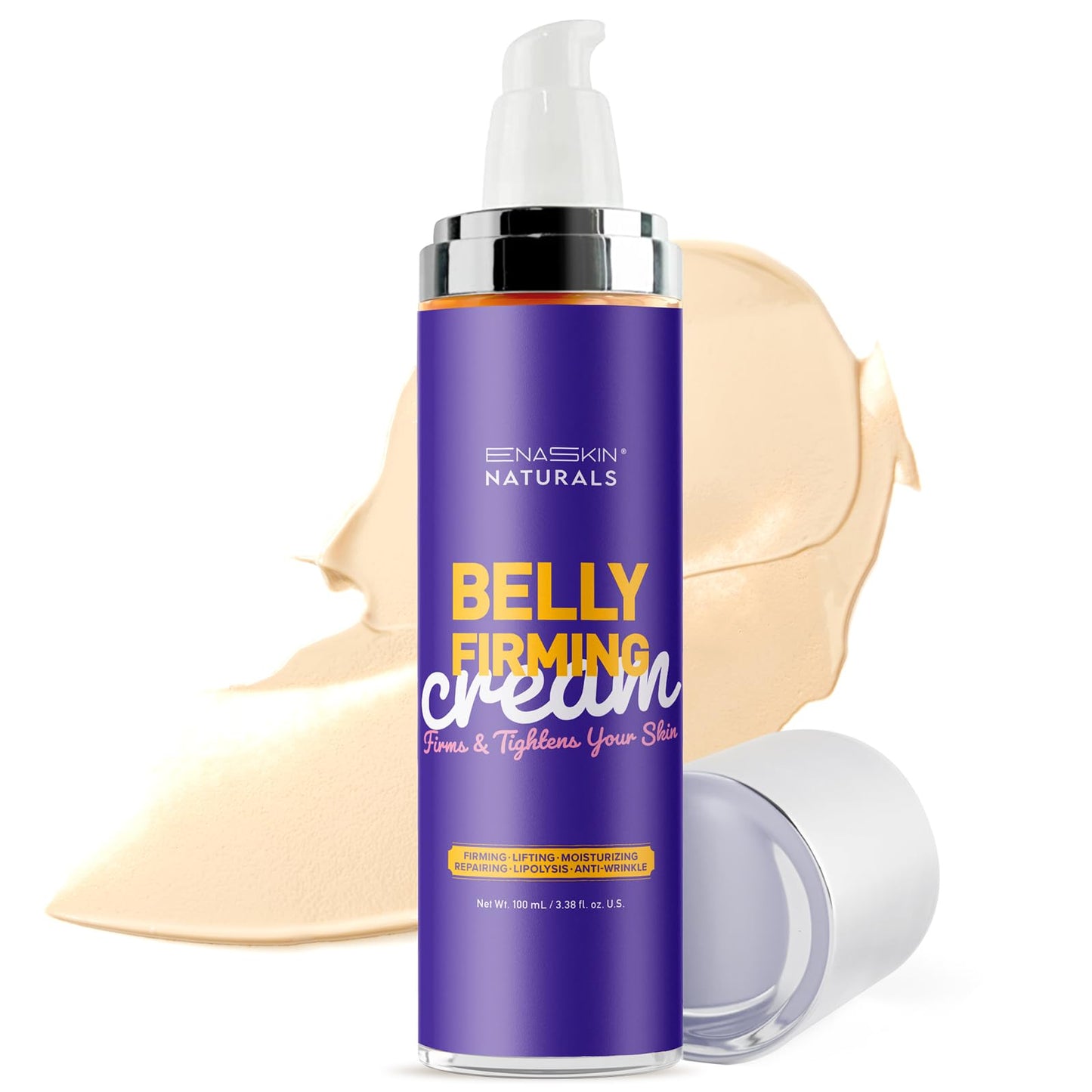 Natural Belly Firming Cream for Tightening and Cellulite B Flat Skin Firming Cream for Stomach & Thighs & Butt - Moisturizing Lifting Body Lotion for Women - 100ML